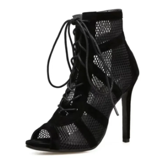 Women's Heels Sandals Summer Trend High Top Dance Shoes Black