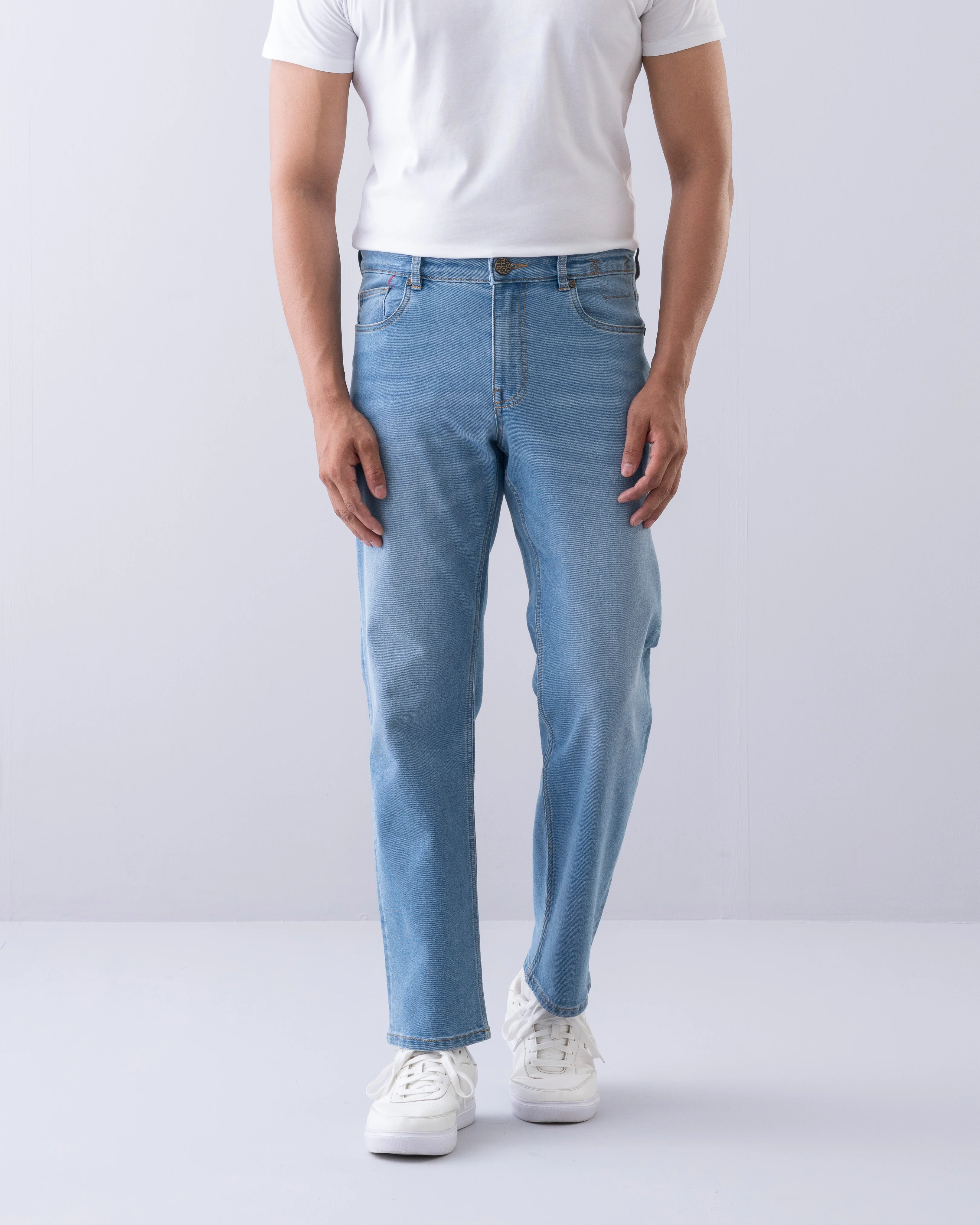 Straight Fit Blue Jeans