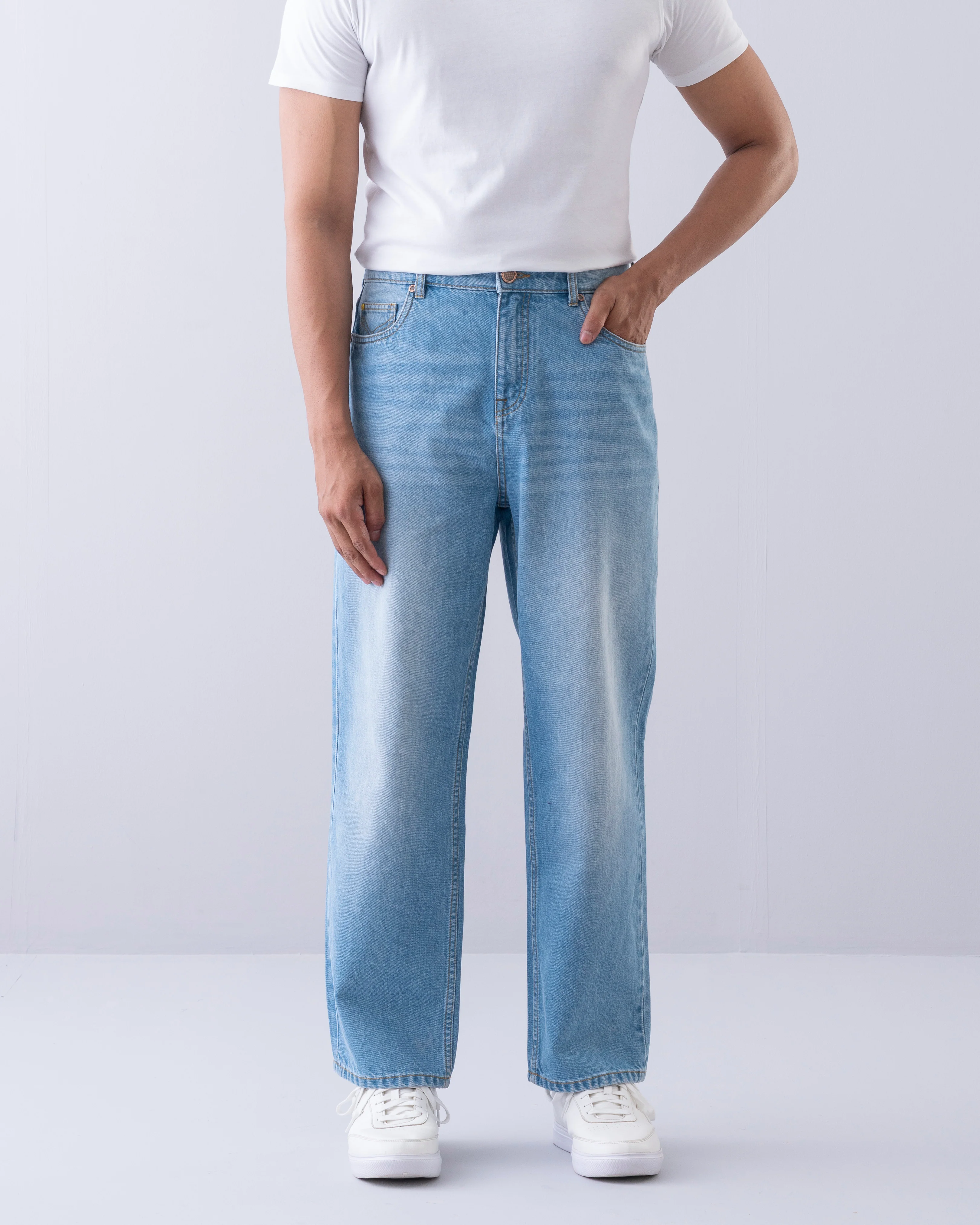 Baggy Fit Blue Jeans