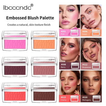 Embossed Powder Blush Peach Pink Coral Tint Makeup