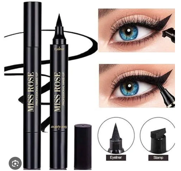 2 in 1 Stamp Black Liquid Eyeliner Pen Waterproof
