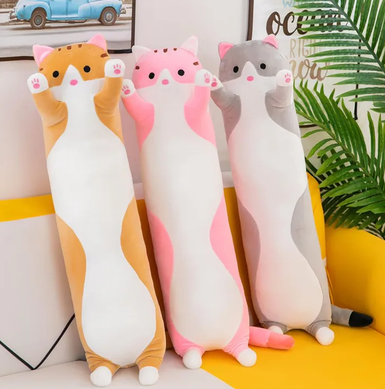 Cute Cat Cartoon Side Pillow Stuffed Animals Cat Plush Soft Doll Pillows Gifts for Kids