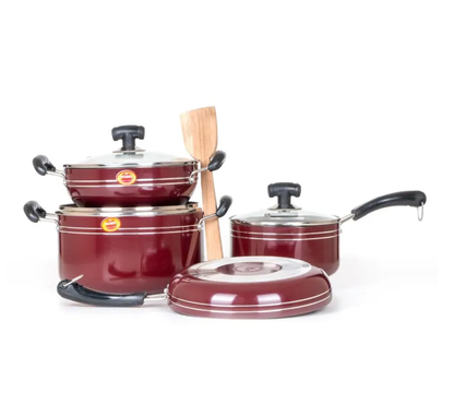 Noah Nonstick Full SET - Maroon - Non Stick Fry Pan