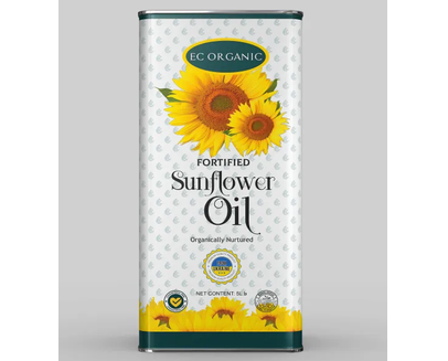 EC Organic Sunflower oil 5 Liter TIN CAN