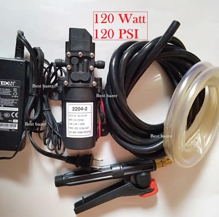 120 Watt 120 PSI Bike & Car Washing Water Pump Motor Set, AC & DC