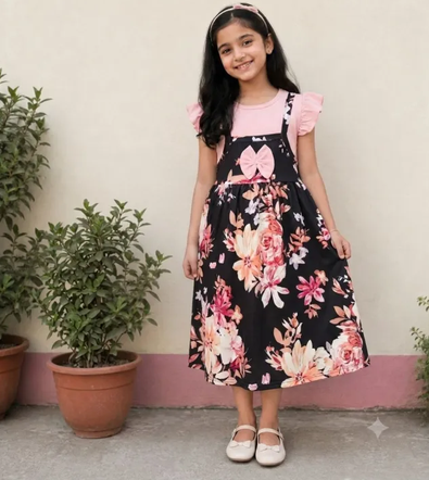 1-3 Years Beautiful frock with Half sleeves for baby girl Exclusive Gorgeous Baby Girl Floral Party Frock